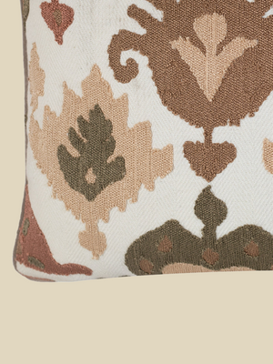 Claude Embroidered Cotton Cushion
