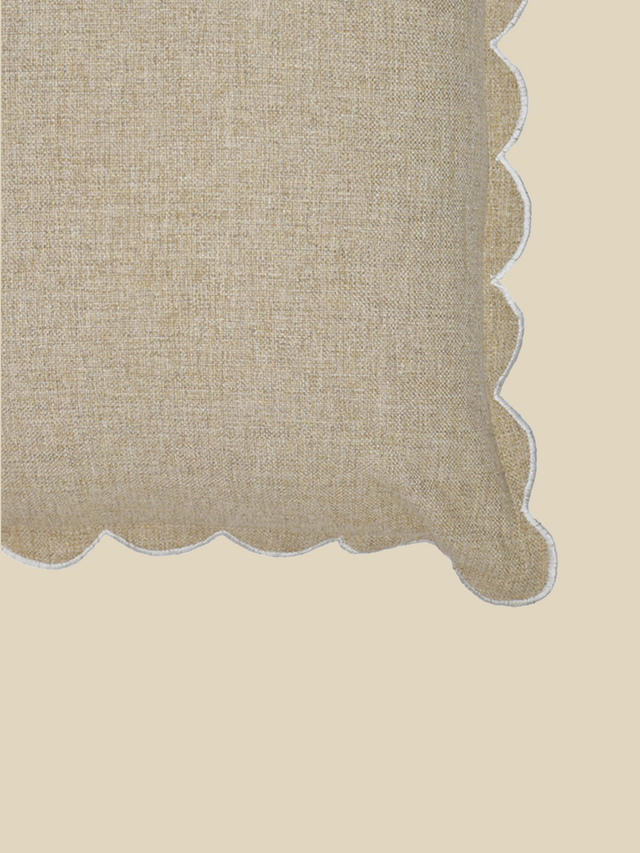 Zina Cotton-Linen Beige Cushion