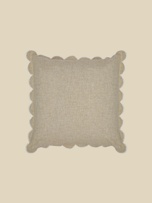 Zina Cotton-Linen Beige Cushion