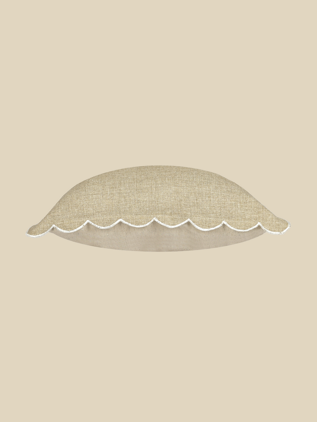 Zina Cotton-Linen Beige Cushion