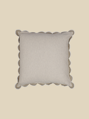 Zina Cotton-Linen Beige Cushion