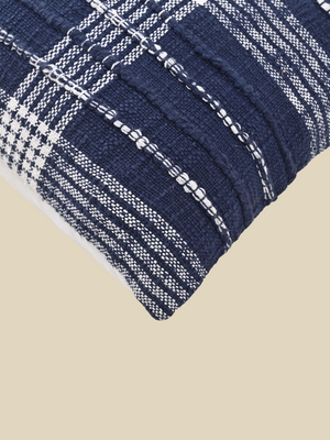 Talia Blue Cotton Cushion