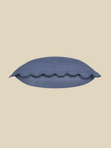 Zina Cotton-Linen Blue Cushion