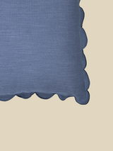 Zina Cotton-Linen Blue Cushion