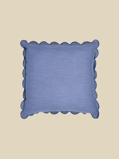 Zina Cotton-Linen Blue Cushion