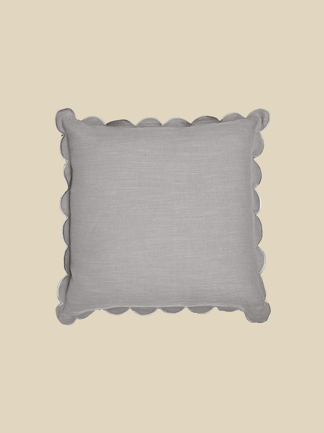 Zina Cotton-Linen Grey Cushion