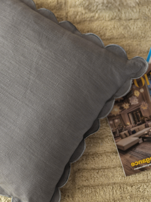 Zina Cotton-Linen Grey Cushion