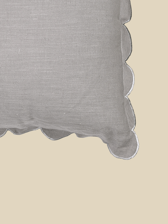 Zina Cotton-Linen Grey Cushion
