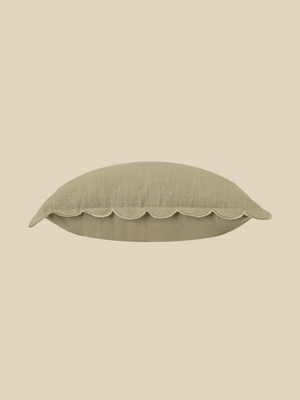 Zina Cotton-Linen Olive Green Cushion