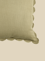 Zina Cotton-Linen Olive Green Cushion