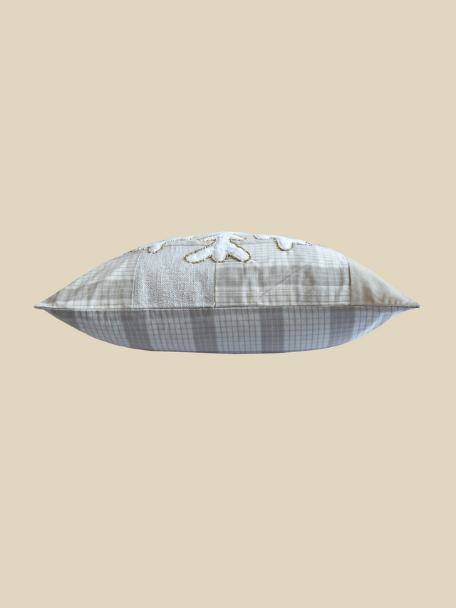 Festive Charm Embroidered Cotton Blend Cushion