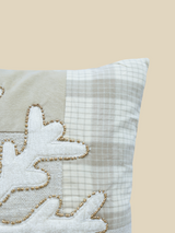 Festive Charm Embroidered Cotton Blend Cushion