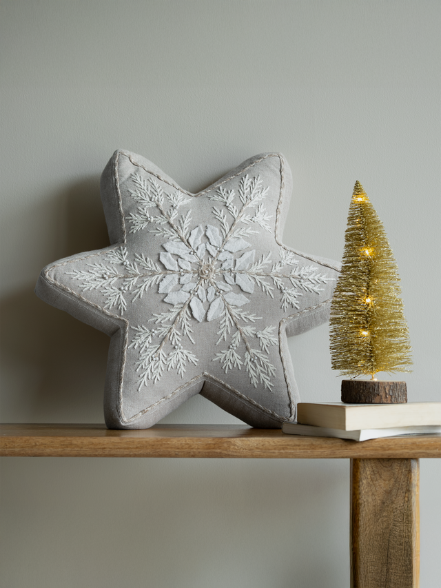 Festive Joy Cotton Chambray Cushion