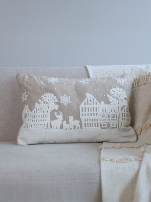 Holiday Charm Cotton Chambray Cushion