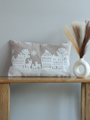 Holiday Charm Cotton Chambray Cushion