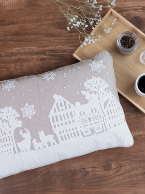 Holiday Charm Cotton Chambray Cushion