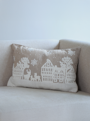 Holiday Charm Cotton Chambray Cushion