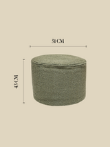 Oliva Green Pouffe