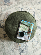 Oliva Green Pouffe