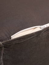Verdure Grey Cotton Pouffe