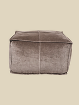 Verdure Grey Cotton Pouffe