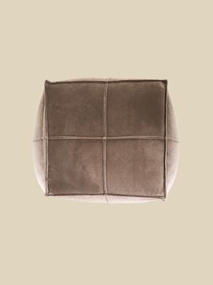 Verdure Grey Cotton Pouffe