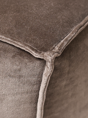 Verdure Grey Cotton Pouffe
