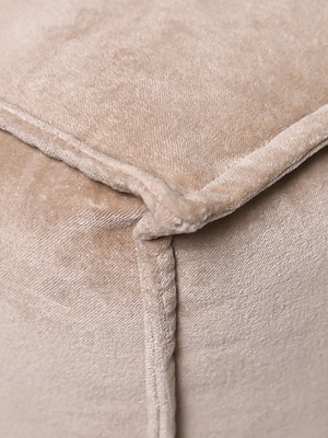Verdure Beige Cotton Pouffe