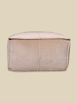 Verdure Beige Cotton Pouffe