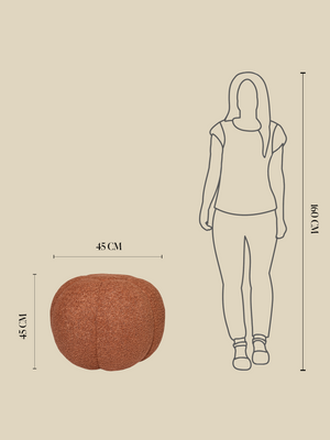 Linden Rust Pouffe