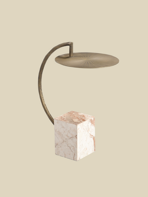 Ambrose Marble-Iron Side Table