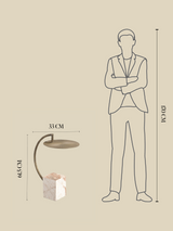 Ambrose Marble-Iron Side Table