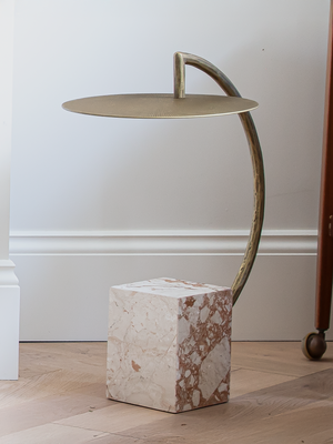 Ambrose Marble-Iron Side Table
