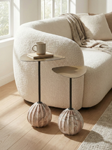 Eli Marble & Iron Side Table Set