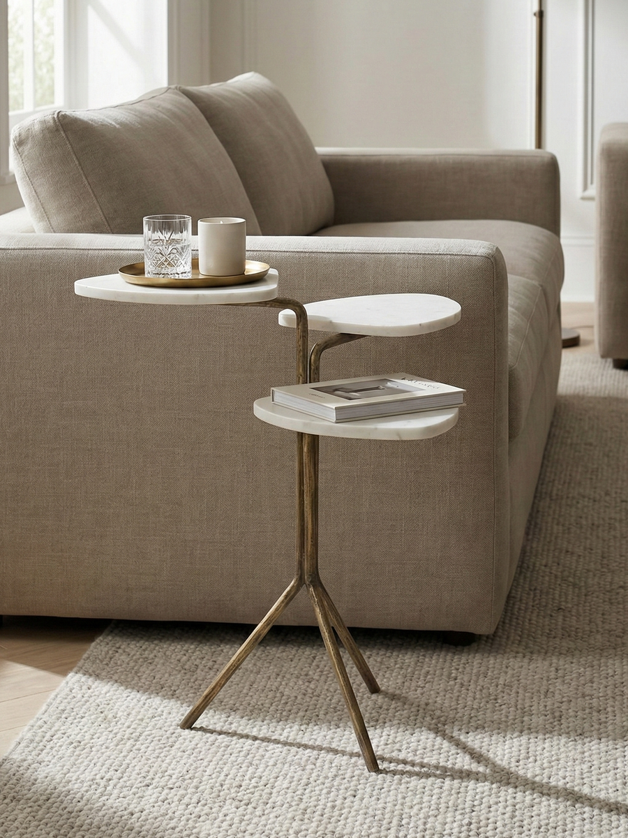Gigi Marble Top Side Table