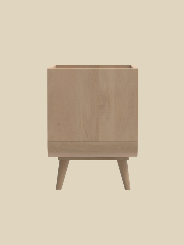 Kael Two Drawer Bedside Table - Natural