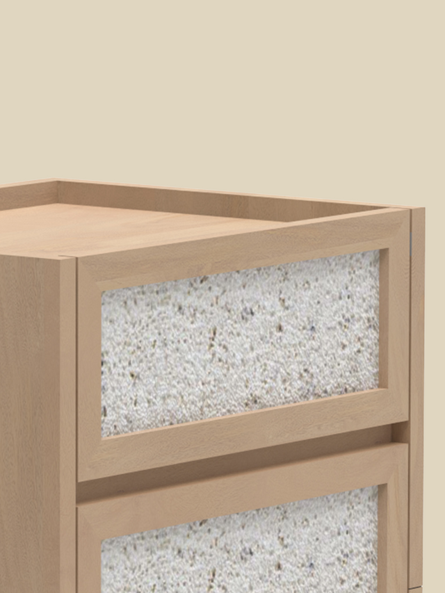 Kael Two Drawer Bedside Table - Natural