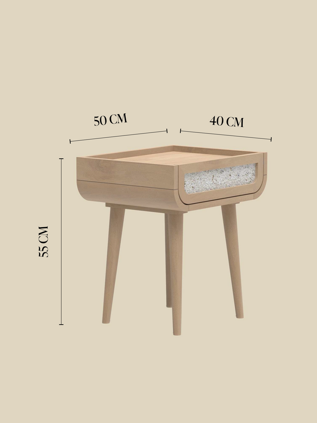 Kael Bedside Table - Natural