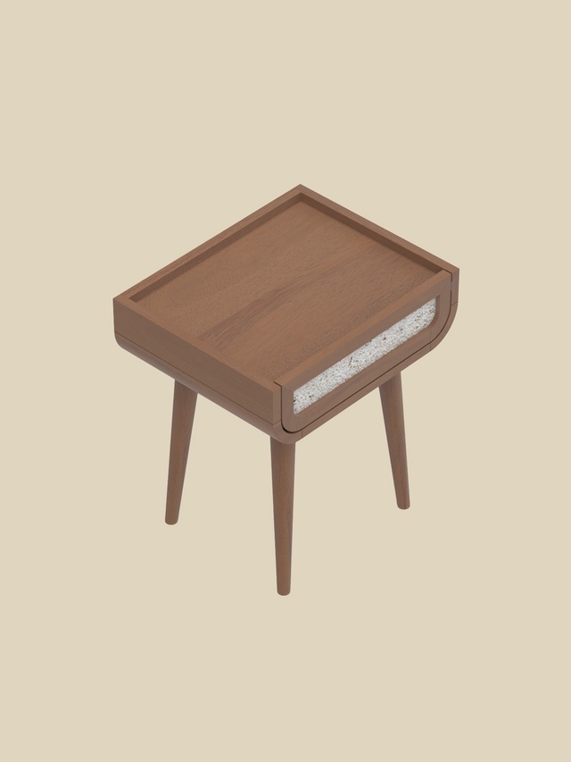 Kael Bedside Table - Walnut