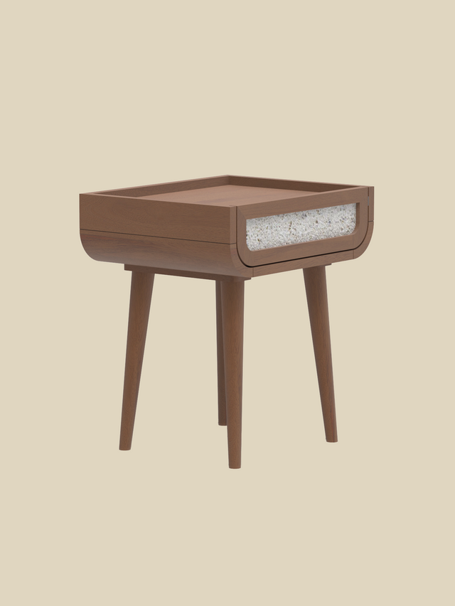 Kael Bedside Table - Walnut