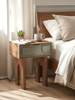 Verde One Drawer Bedside Table