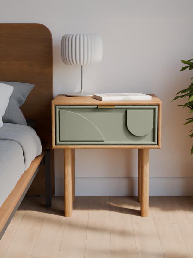Verde One Drawer Bedside Table