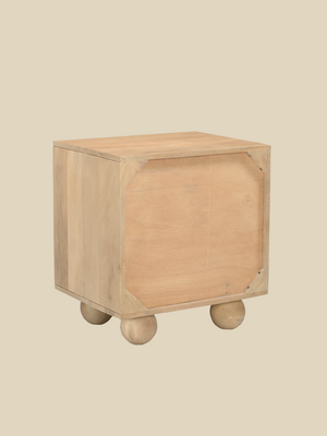 Carlo Two Drawer Bedside Table With Cane