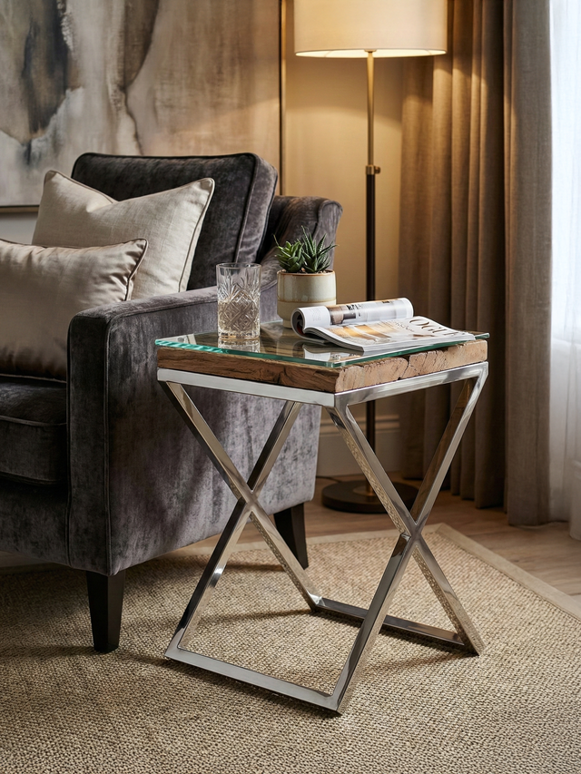 Aria Reclaimed Wood Side Table