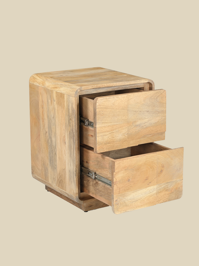 Aura Two Drawer Bedside Table