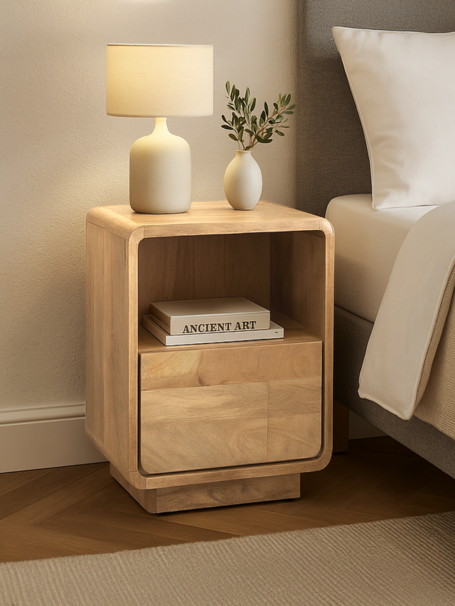 Aura One Drawer Bedside Table
