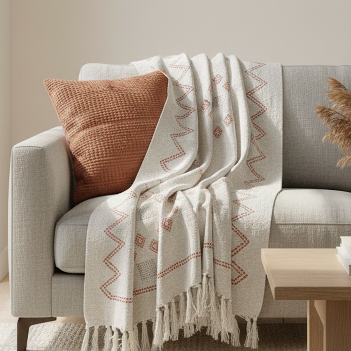 Ivy Embroidered Cotton Throw – FABLEROOM