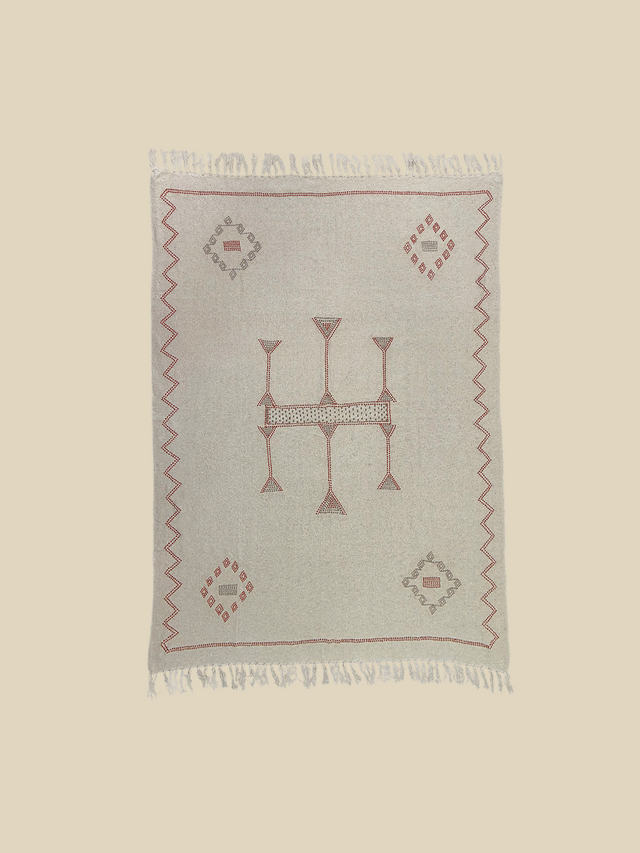 Ivy Embroidered Cotton Throw