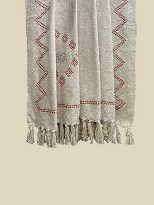 Ivy Embroidered Cotton Throw