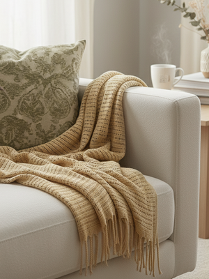 Marigold Cotton Throw
